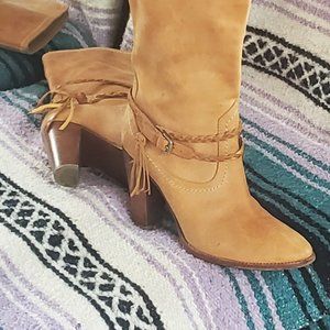 Ralph Lauren Collection Size 7 Made In Italy Leather Boots